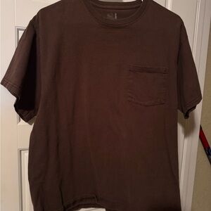 Fruit of the Loom Men's Brown Pocket Short Sleeve Tee